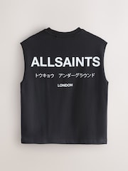 smALLSAINTS Black Underground Oversized Crew Neck Sleeveless T-Shirt - Image 6 of 9