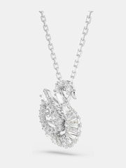 Swarovski Silver Mixed Cuts Swan pendant Necklace - Image 3 of 6