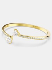 Swarovski White Gold Tone Mixed Cut Mesmera Bangle - Image 1 of 5