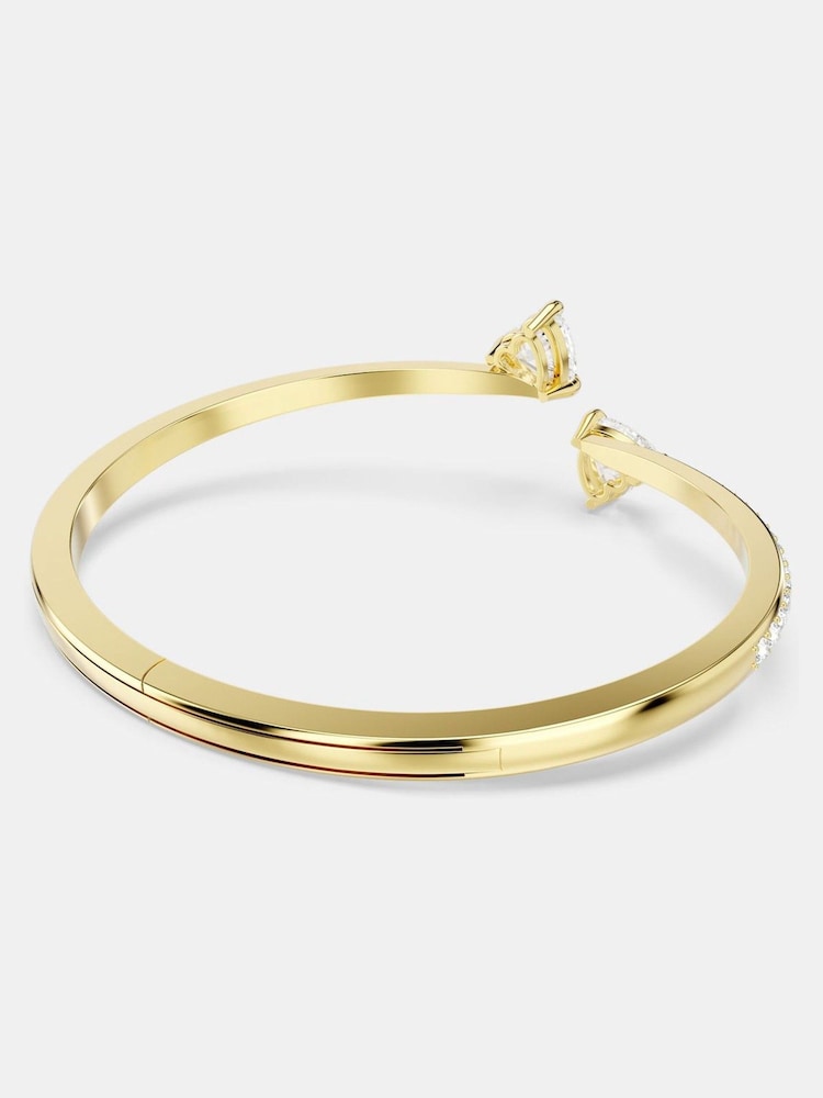 Swarovski White Gold Tone Mixed Cut Mesmera Bangle - Image 2 of 5