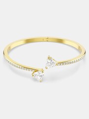 Swarovski White Gold Tone Mixed Cut Mesmera Bangle - Image 3 of 5