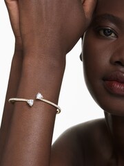 Swarovski White Gold Tone Mixed Cut Mesmera Bangle - Image 5 of 5