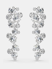 Swarovski White Rhodium Plated Mixed Cuts Constella Drop Earrings - Image 1 of 5