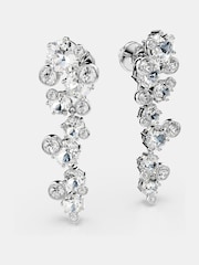 Swarovski White Rhodium Plated Mixed Cuts Constella Drop Earrings - Image 4 of 5
