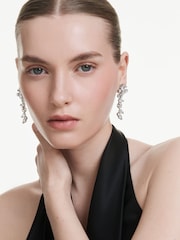 Swarovski White Rhodium Plated Mixed Cuts Constella Drop Earrings - Image 5 of 5