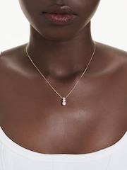 Swarovski White Gold Tone Round Cut Stilla Attract Pendant Necklace - Image 2 of 5