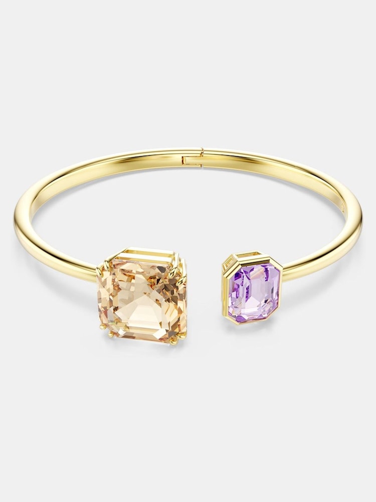 Swarovski Gold Tone Octagon Cut Millenia Bangle - صورة 1 من 7 Swarovski Gold Tone Octagon Cut Millenia Bangle - صورة 1 من 7
