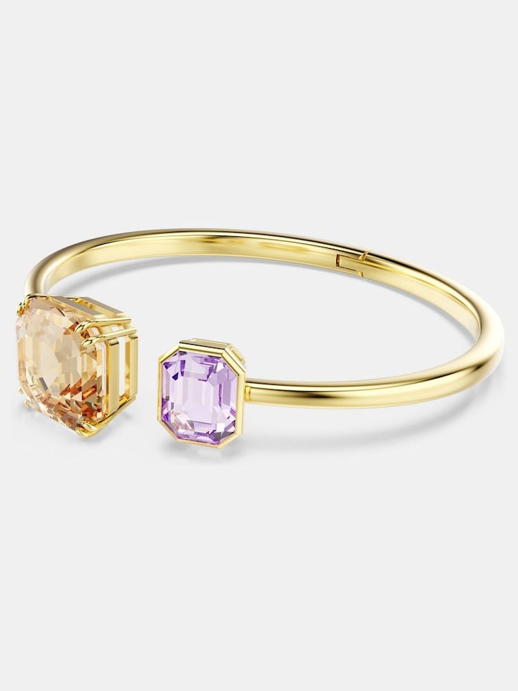 Swarovski Gold Tone Octagon Cut Millenia Bangle - صورة 2 من 7 Swarovski Gold Tone Octagon Cut Millenia Bangle - صورة 2 من 7