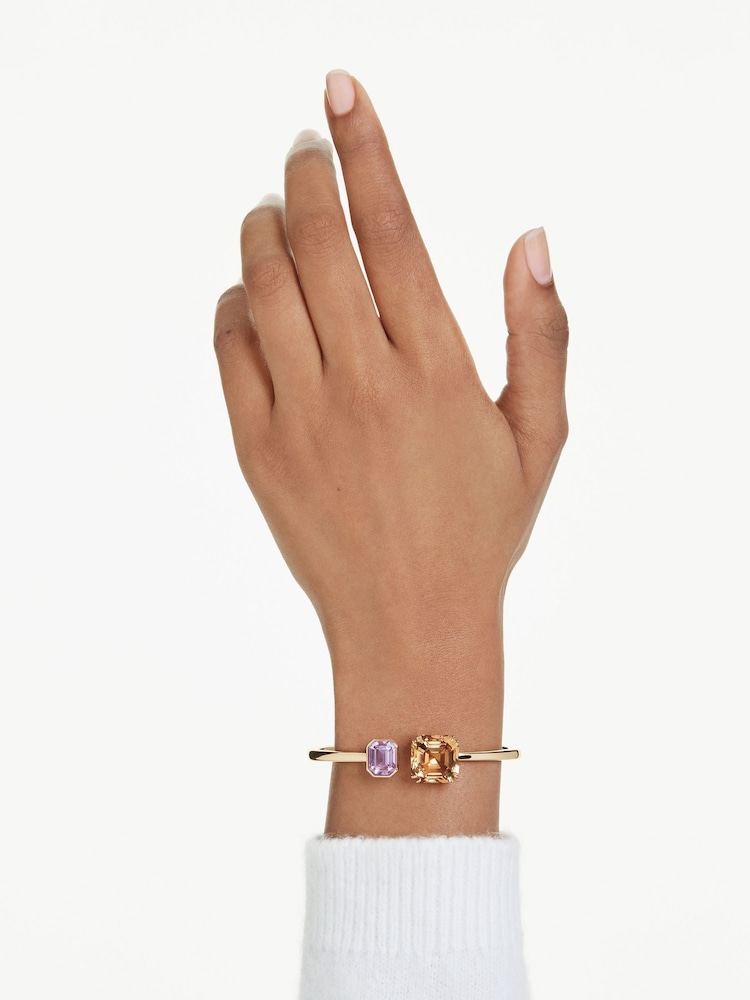 Swarovski Gold Tone Octagon Cut Millenia Bangle - صورة 7 من 7 Swarovski Gold Tone Octagon Cut Millenia Bangle - صورة 7 من 7