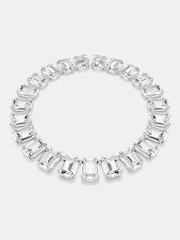 Swarovski Rhodium Plated Octagon Cut Millenia Tennis Necklace - Imagen 1 de 7