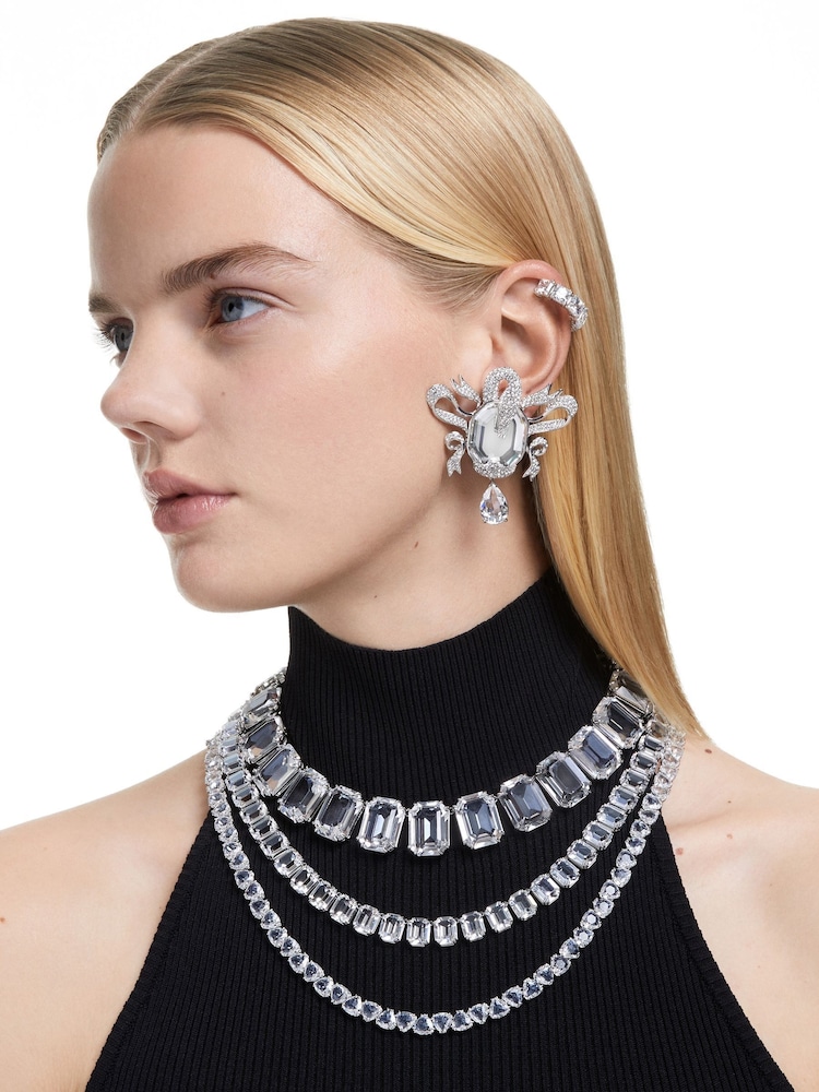 Swarovski Rhodium Plated Octagon Cut Millenia Tennis Necklace - Imagen 7 de 7