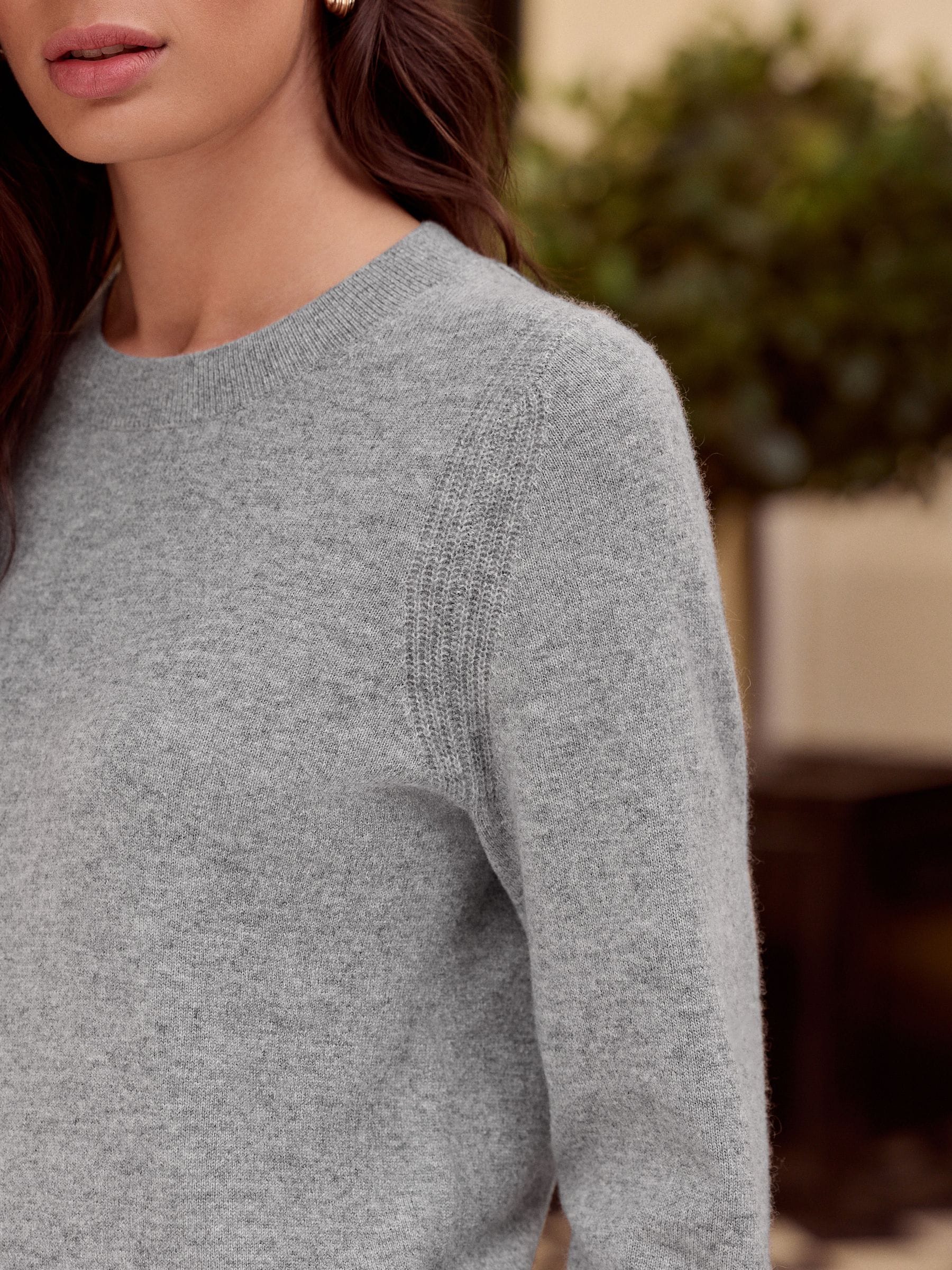 Next：日本 グリーン / グレー - N. Premium カシミヤ 100% クルー