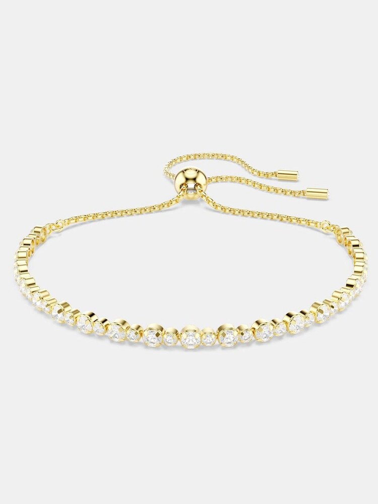 Swarovski White Gold Tone Round Cut Matrix Tennis Bracelet - Image 1 of 6