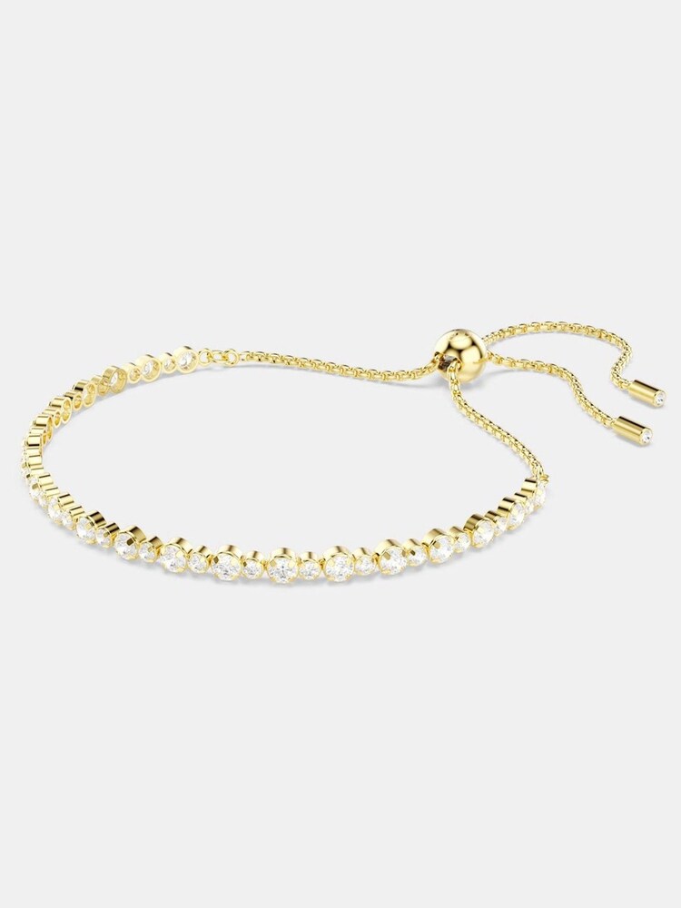 Swarovski White Gold Tone Round Cut Matrix Tennis Bracelet - Image 2 of 6