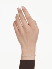 Swarovski White Gold Tone Round Cut Matrix Tennis Bracelet - Image 6 of 6