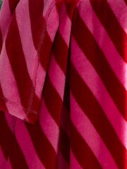 Fusion Pink Candy Stripe Printed Striped Fleece Throw - Image 2 of 3