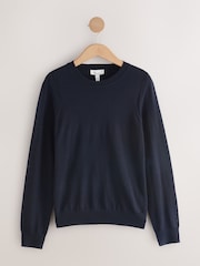 Green/Navy 100% Merino Wool N.Premium 2 Pack Crew Neck Jumpers - Image 3 of 5