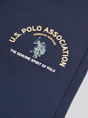 U.S. Polo Assn. Blue Mens Print Graphic Print Sweat Joggers - Image 7 of 7