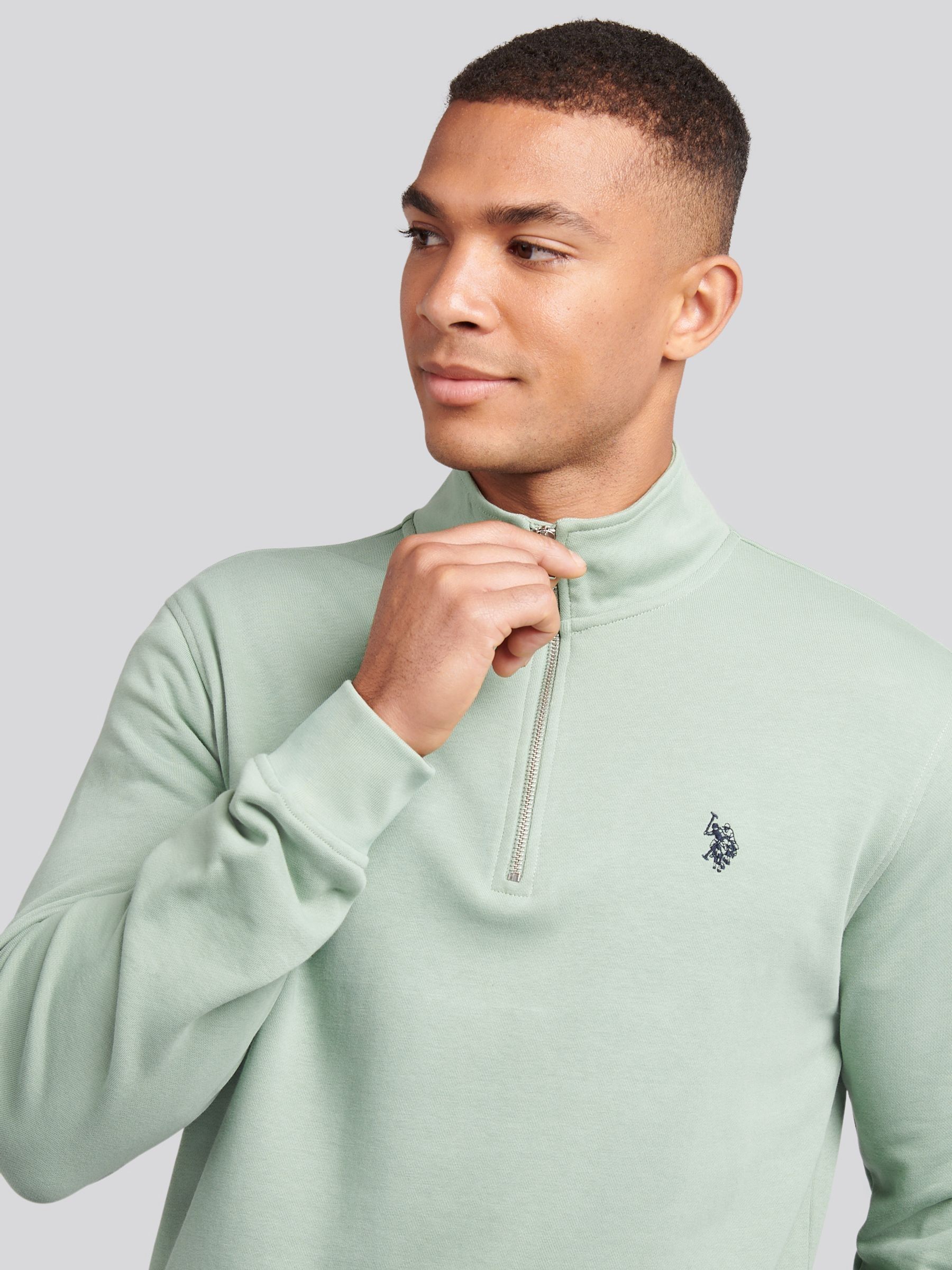 SY32 Mサイズ　カーキ　PANEL BORDER SWEATER Buy U.S. Polo Assn. Green Mens Classic Fit Quarter Zip Sweatshirt