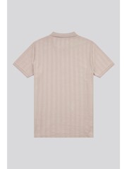 U.S. Polo Assn. Natural Mens Vertical Stripe Texture Polo Shirt - Image 4 of 14