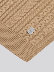 U.S. Polo Assn. Brown Mens Aran Knit Crew Jumper - Image 7 of 7