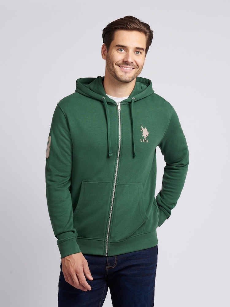 U.S. Polo Assn. Green Mens Player 3 Zip Hoodie - Image 1 of 9 U.S. Polo Assn. Green Mens Player 3 Zip Hoodie - Image 1 of 9