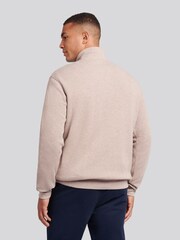 U.S. Polo Assn. Pink Mens French Rib 1/4 Funnel Sweatshirt - Image 4 of 9