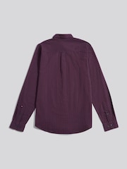 U.S. Polo Assn. Purple Mens Herringbone Weave Peached Gingham Shirt - Image 7 of 8