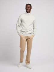 U.S. Polo Assn. Grey Mens Shawl Collar Cable Knit Cardigan - Image 3 of 7