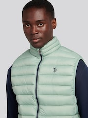 U.S. Polo Assn. Green Mens Bound Quilted Gilet - Image 2 of 7
