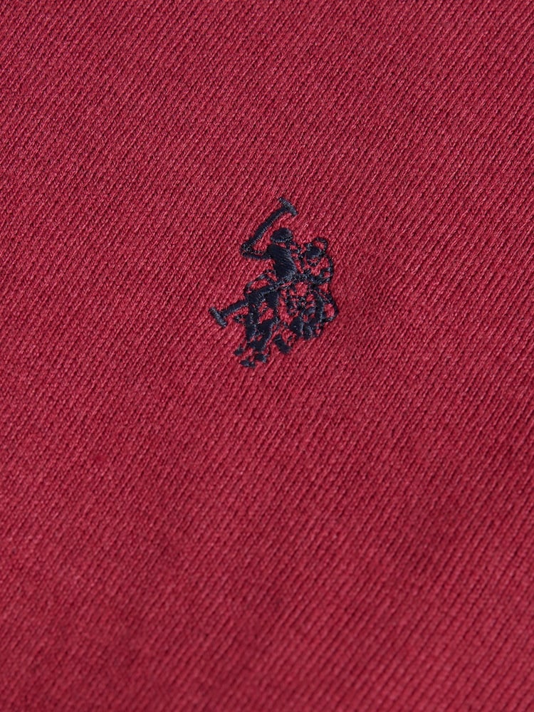U.S. Polo Assn. Red Mens Cotton Crew Neck Jumper - Image 7 of 7