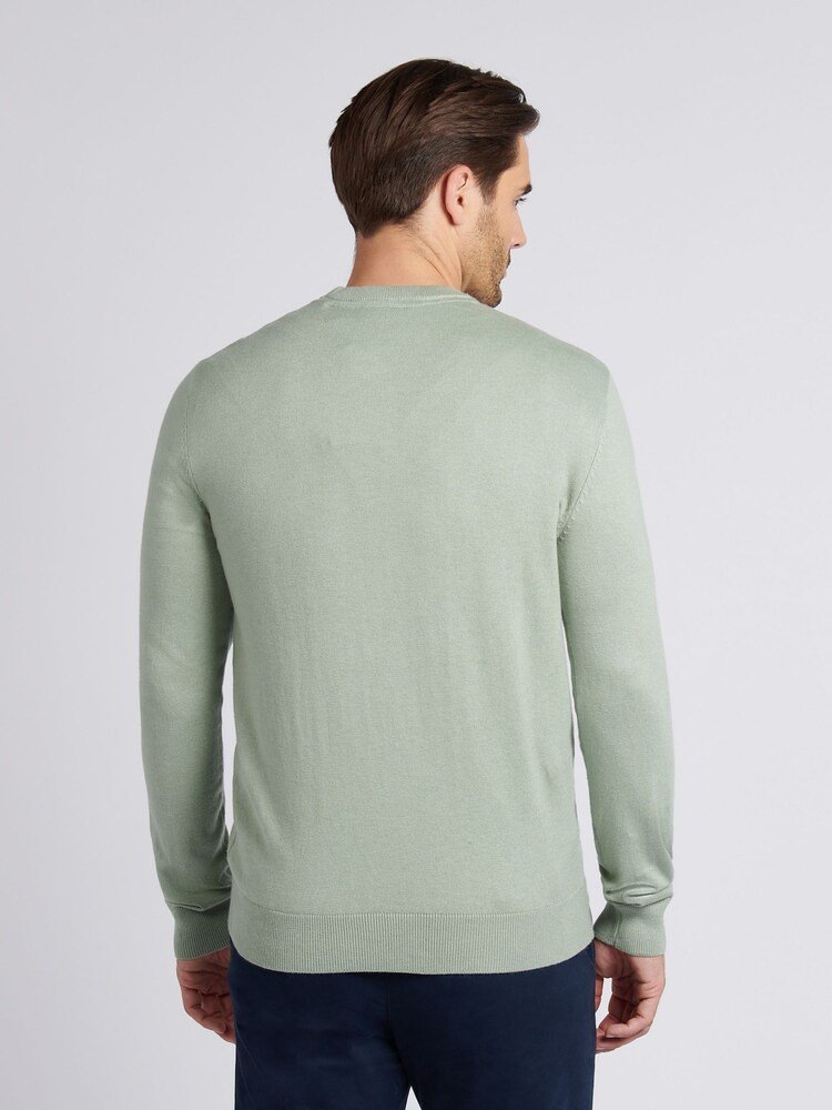 U.S. Polo Assn. Green Mens Cotton Crew Neck Jumper - Image 2 of 4 U.S. Polo Assn. Green Mens Cotton Crew Neck Jumper - Image 2 of 4