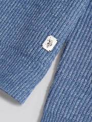 U.S. Polo Assn. Blue Mens Brushed Knit Long Sleeve Polo Shirt - Image 7 of 7