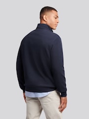 U.S. Polo Assn. Blue Mens French Rib 1/4 Funnel Sweatshirt - Image 3 of 8