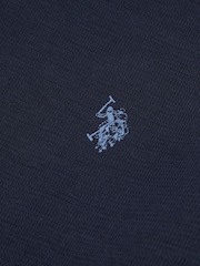 U.S. Polo Assn. Blue Mens French Rib 1/4 Funnel Sweatshirt - Image 7 of 8