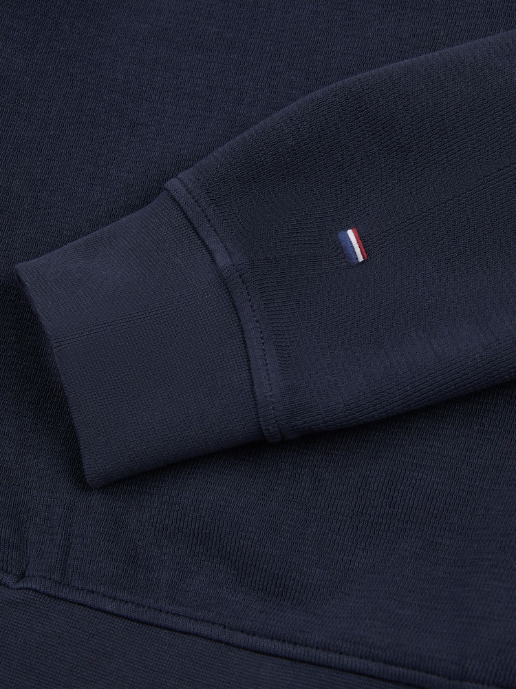 U.S. Polo Assn. Blue Mens French Rib 1/4 Funnel Sweatshirt - Image 8 of 8 U.S. Polo Assn. Blue Mens French Rib 1/4 Funnel Sweatshirt - Image 8 of 8