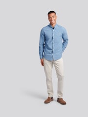 U.S. Polo Assn. Blue Mens Peached Oxford Shirt - Image 3 of 9