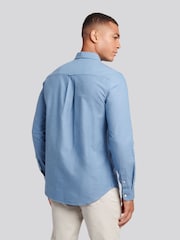 U.S. Polo Assn. Blue Mens Peached Oxford Shirt - Image 4 of 9