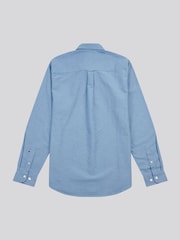 U.S. Polo Assn. Blue Mens Peached Oxford Shirt - Image 7 of 9