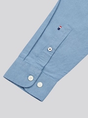 U.S. Polo Assn. Blue Mens Peached Oxford Shirt - Image 9 of 9