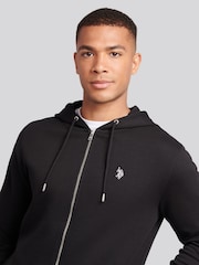 U.S. Polo Assn. Black Mens Double Horsemen Zip Hoodie - Image 4 of 7