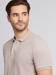 U.S. Polo Assn. Natural Mens Double Horsemen Polo Shirt - Image 2 of 7