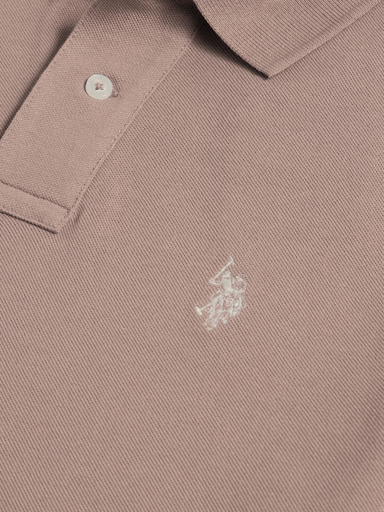 U.S. Polo Assn. Natural Mens Double Horsemen Polo Shirt - Image 7 of 7