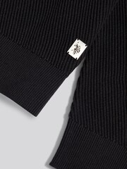 U.S. Polo Assn. Black Mens Twill Texture Knit Funnel Jumper - Image 3 of 3