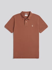 U.S. Polo Assn. Brown Mens Double Horsemen Polo Shirt - Image 5 of 7