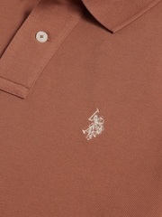 U.S. Polo Assn. Brown Mens Double Horsemen Polo Shirt - Image 7 of 7