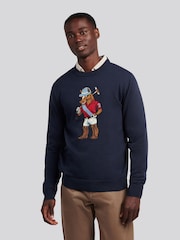 U.S. Polo Assn. Blue Mens Chuck Knit Crew Jumper - Image 1 of 8