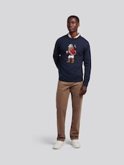 U.S. Polo Assn. Blue Mens Chuck Knit Crew Jumper - Image 3 of 8