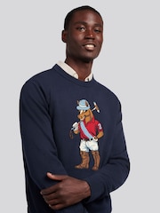 U.S. Polo Assn. Blue Mens Chuck Knit Crew Jumper - Image 4 of 8