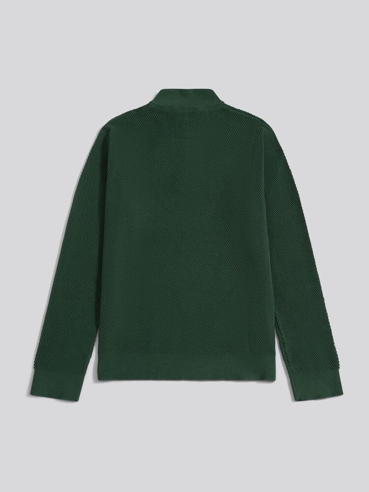 U.S. Polo Assn. Green Mens Twill Texture Knit Funnel Jumper - Image 2 of 3